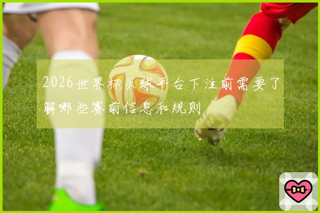 2026世界杯买球平台下注前需要了解哪些赛前信息和规则